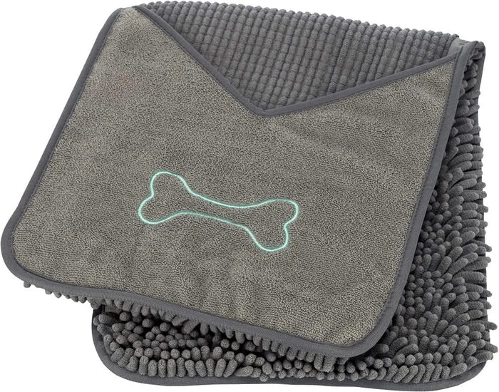 Trixie - Towel with Mitt Pockets Grey