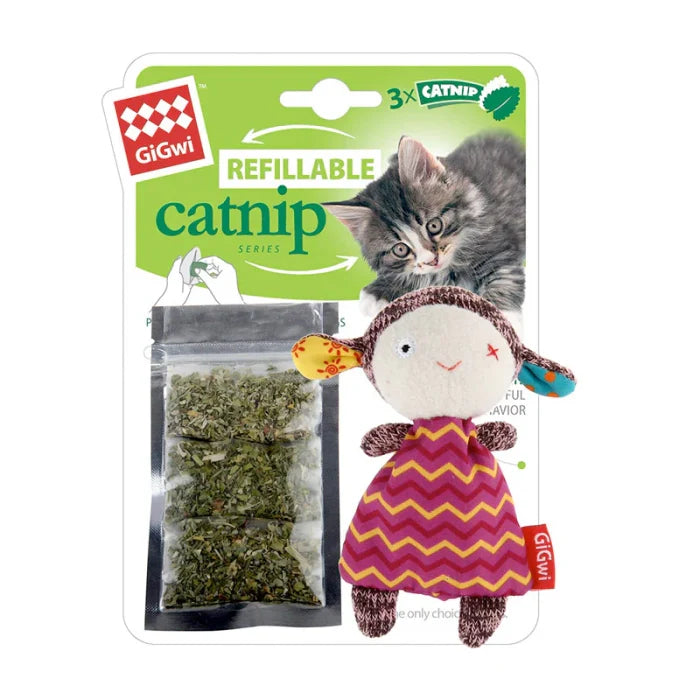 Gigwi- Refillable Catnip with Teabags in Ziplock Bag