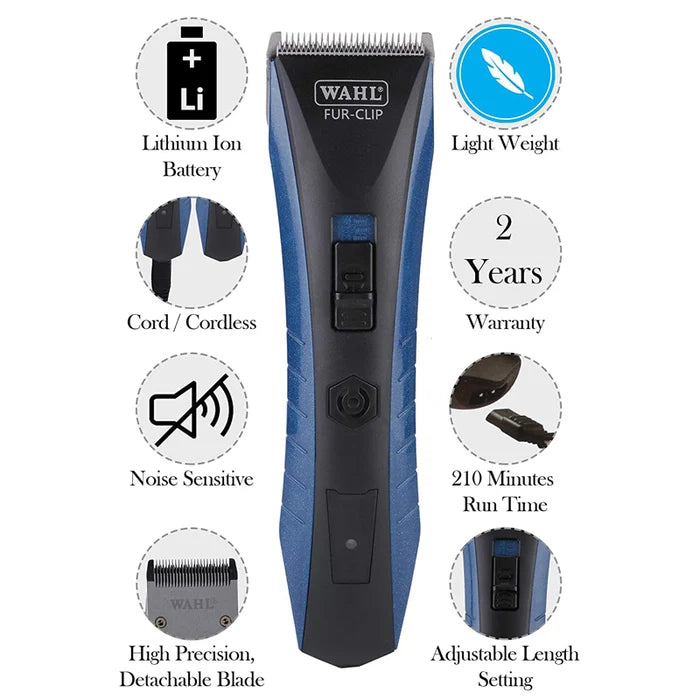Wahl - Fur Clip Cdm Cordless Pet Clipper for Cats and Dogs