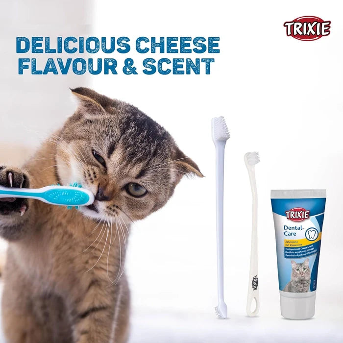 Trixie- Cats Dental Hygiene Set Cat Toothbrush and Toothpaste