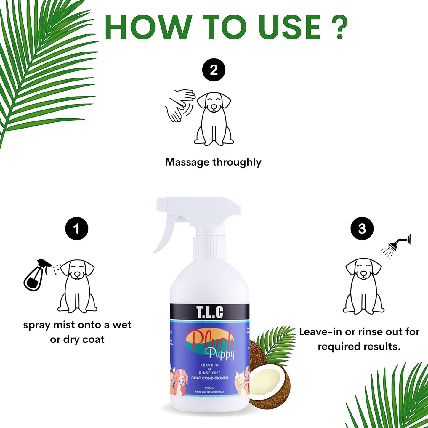 Plush Puppy-T.L.C Coat Conditioner for Dogs