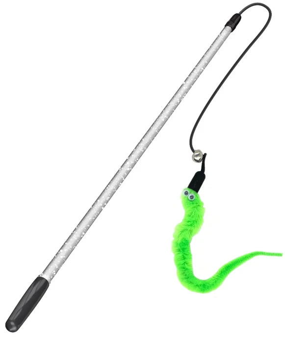 Fofos-Retractable Cat Worm Toy Teaser