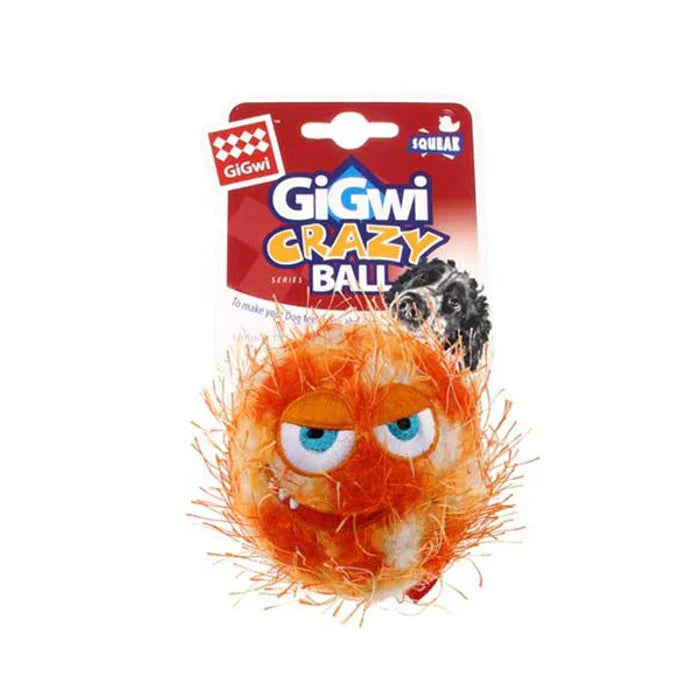 Gigwi- Crazy Ball with foam rubber ball and squeaker Medium Orange