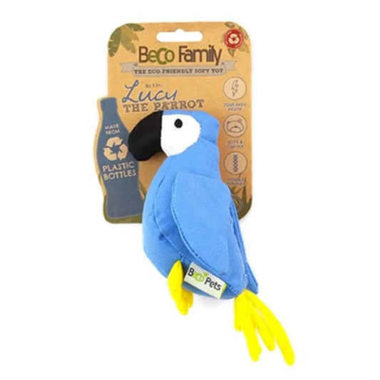 Beco- Soft Parrot Toy with Squeaker for Dogs (S)
