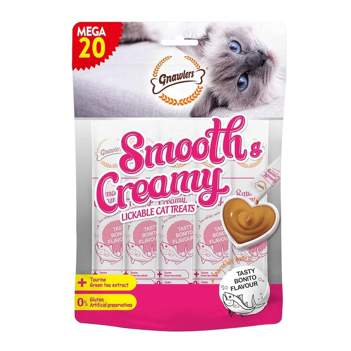 Gnawlers- Smooth Creamy Treat for Cats Pack of 20 Tubes