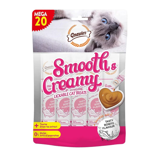 Gnawlers- Smooth Creamy Treat for Cats Pack of 20 Tubes
