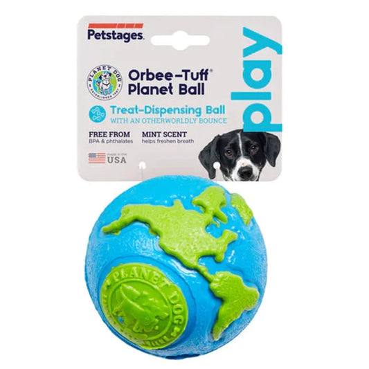 Petstages - Orbee Tuff Planet Ball for Dog Blue& Green