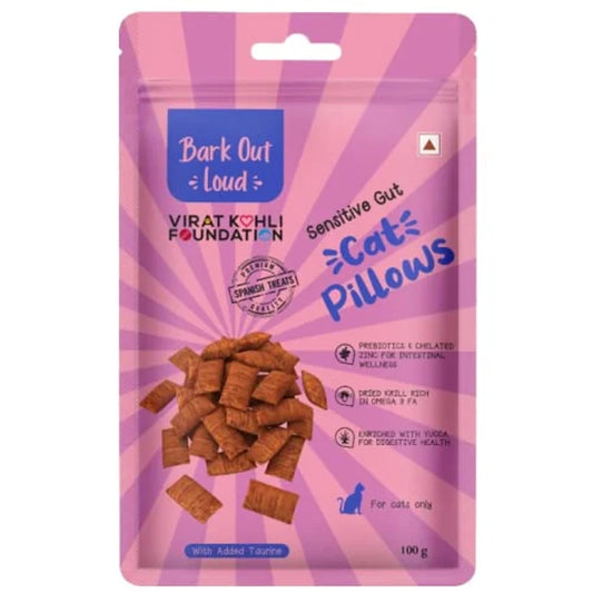 Bark Out Loud - Cat Pillows for Sensitive Gut Chicken Treats 100Gm