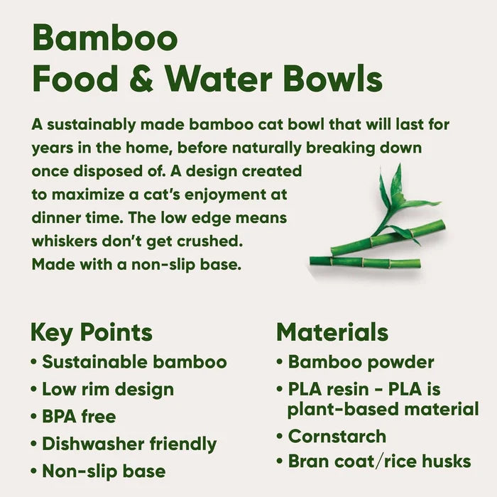 Beco-Bamboo Cat Bowl