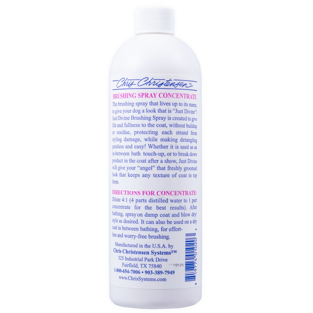 Chris Christensen- Just Divine Brushing Spray Concentrate