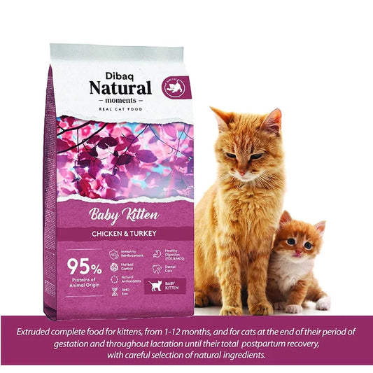 Dibaq- Moments Real Cat Food Baby Kitten Chicken & Turkey Dry Food
