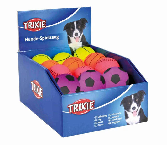Trixie- Neon Sports Balls Foam Rubber